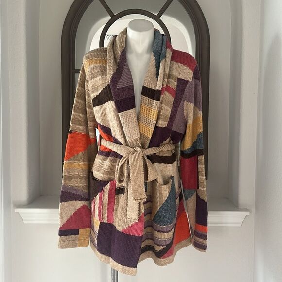 Polo by Ralph Lauren Geo-Motif Shawl Linen-Blend Cardigan, New, Size XL - Picture 7 of 16